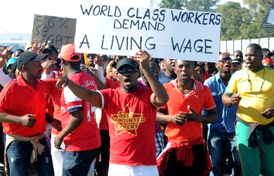 World Class workers demand a living wage