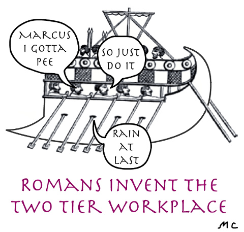 Romans invent the two-tier