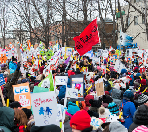 Rassemblement pour la sauvegarde des CPE / Québec solidaire on Flickr