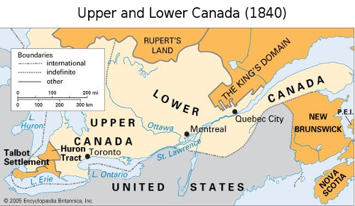 Upper and Lower Canada (1840)