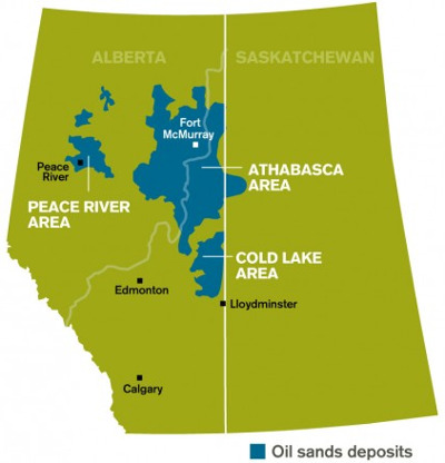 Oil Sands deposits in Alberta