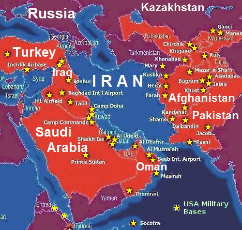 USA Military Bases in the Middle East