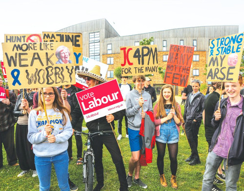 Young Labour supporters
