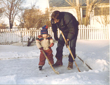 Pond hockey in Canada.