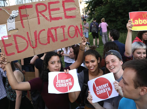 Young Labour supporters