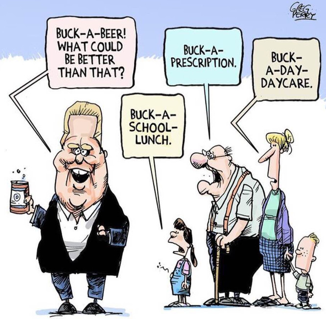 Image result for political cartoons doug ford