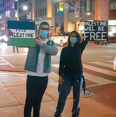 Demonstrators in Toronto